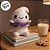 Fantasma de Pelúcia com Boia Roxa - Branco - 23 cm  - 1 unidade - Rizzo - Imagem 7