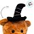 Urso de Pelúcia com Roupa de Bruxa - Preto - 27 cm  - 1 unidade - Rizzo - Imagem 5