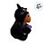 Urso de Pelúcia com Roupa de Gato - Preto/Roxo - 20cm  - 1 unidade - Rizzo - Imagem 2
