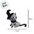 Gato de Pelúcia com Chápeu Preto - Laranja - 20cm - 1 unidade - Rizzo - Imagem 2