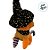 Gato de Pelúcia com Chápeu Preto - Laranja - 20cm - 1 unidade - Rizzo - Imagem 3