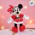Pelúcia Minnie Mouse de Natal - Vermelha - 15cm - 1 unidade - Disney Original - Rizzo - Imagem 1