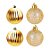 Bola de Natal - Ouro - Gomo e Glitter - 8cm - 4 unidades - Cromus - Rizzo - Imagem 1