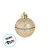 Bola de Natal - Ouro - Gomo e Glitter - 8cm - 4 unidades - Cromus - Rizzo - Imagem 3