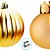 Bola de Natal - Ouro - Matte e Gomo - 8cm - 4 unidades - Cromus - Rizzo - Imagem 2