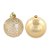 Bola de Natal - Ouro - Matte e Glitter - 10cm - 2 unidades - Cromus - Rizzo - Imagem 1