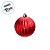Bola de Natal - Vermelha - Matte e Gomo - 10cm - 2 unidades - Cromus - Rizzo - Imagem 3