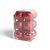Bola de Natal - Vermelho - Gomo, Glitter e Espelhada - 3cm - 12 unidades - Cromus - Rizzo - Imagem 1