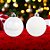 Bola de Natal - Branca - Glitter e Perolada - 8cm - 4 unidades - Cromus - Rizzo - Imagem 1