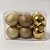Bola de Natal - Ouro - Gomo, Glitter e Espelhada - 3cm - 12 unidades - Cromus - Rizzo - Imagem 1
