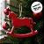 Enfeite para Pendurar de Natal - Cavalo Balanço Vermelho - 12x10x1,5cm - 1 unidades - Cromus - Rizzo - Imagem 4