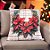 Almofada de Natal - Flores com Pinhas - 43x43cm - 1 unidades - Rizzo - Imagem 1