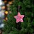 Enfeite Para Pendurar De Natal - Estrela Com Bolas - Rosa - 10cm - 1 unidade - Cromus - Rizzo - Imagem 1