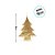 Enfeite Para Pendurar De Natal - Pinheiro Dourado - 16cm - 1 unidade - Cromus - Rizzo - Imagem 3