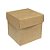 Caixa Cubo Para Panetone e Presente - GG 12x12x12cm - Kraft - 10 unidades - Assk - Rizzo - Imagem 1