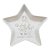 Bandeja Decorativa de Natal de Cerâmica - Estrela Floresta Branca - 15x15cm  - 1 unidade - Rizzo - Imagem 3