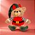 Ursinho Duende de Pelúcia - Verde e Vermelho - 25cm - 1 unidade - Rizzo - Imagem 1