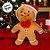 Biscoito de Natal de Pelúcia com Gravata e Touca - 24,5cm - 1 unidade - Rizzo - Imagem 7
