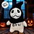 Caveira de Pelúcia com Touca "Boo!" - Branco e Preto - 29cm - 1 unidade - Rizzo - Imagem 8