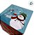 Lata De Metal De Natal - Azul e Vermelha - "Joy to the world" Boneco de neve - 15cm - 1 unidade - Rizzo - Imagem 3