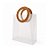 Sacola Transparente Fosca PVC com Alça Redonda de Couro Marrom - 27x23x11cm  - 1 unidade - Rizzo - Imagem 2