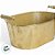 Cachepot De Metal De Natal - Pinheiros e Flocos De Neve - Dourado - 14,5x34,5cm - 1 unidade - Cromus - Rizzo - Imagem 2