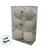 Bola De Natal - Branco - Glitter - 8cm - 6 unidades - Cromus - Rizzo - Imagem 2