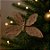 Pick Decorativo de Natal - Borboleta Com Glitter - Marrom e Dourado - 25,5cm - 1 unidade - Cromus - Rizzo - Imagem 1