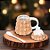 Caneca Com Tampa e Colher  - Árvore De Natal Ginger Bread - 350ml - 1 unidade - Cromus - Rizzo - Imagem 1
