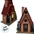 Casinha Decorativa De Natal Com LED - Vermelha - 18cm - 1 unidade - Rizzo - Imagem 2