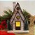 Casinha Decorativa De Natal Com LED - Cinza - 18cm - 1 unidade - Rizzo - Imagem 1