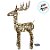 Rena Decorativa De Metal Com Led - Champagne - 66,5x47x13,5cm - 1 unidades - Cromus - Rizzo - Imagem 2