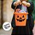 Baldinho de Halloween em Tecido - Caveira - 16x22cm - 1 unidade - Rizzo - Imagem 4