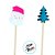 Pick Decorativo de Natal - Natal e Pinheiro - 13,5cm - 20 unidades - Artlille - Rizzo - Imagem 3