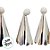 Enfeite Decorativo Mini Chapéu de Festa - Prata com Pompom Branco - 3x4,5cm - 10 unidades - Artlille - Rizzo - Imagem 2