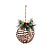 Bola de Natal - Rattan com Laço Xadrez - Marrom - 15cm - 1 unidade - Cromus - Rizzo - Imagem 1