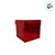 Caixa Cubo Para Presente Metalizada com Textura Vermelho 12x12x12cm - 10 unidades - Assk - Rizzo - Imagem 3