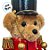 Soldado de Chumbo Urso de Madeira com Bateria - 36cm - Vermelho e Preto - 1 unidade - Rizzo - Imagem 3