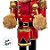 Soldado de Chumbo Urso de Madeira com Bateria - 36cm - Vermelho e Preto - 1 unidade - Rizzo - Imagem 5