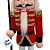 Soldado de Chumbo de Madeira com Arma - 30cm - Vermelho e Dourado - 1 unidade - Rizzo - Imagem 5