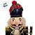 Soldado de Chumbo de Madeira com Gaita de Fole- 30cm - Preto e Dourado - 1 unidade - Rizzo - Imagem 3