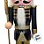 Soldado de Chumbo de Madeira com Lança - 30cm - Preto e Dourado - 1 unidade - Rizzo - Imagem 4