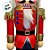 Soldado de Chumbo de Madeira com Arma - 38cm - Vermelho e Azul  - 1 unidade - Rizzo - Imagem 5