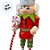 Kit Boneco Duendes de Madeira - Vermelho e Verde - 12cm - 3 unidades - Rizzo - Imagem 4