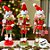 Kit Boneco Duendes de Madeira - Vermelho e Verde - 12cm - 3 unidades - Rizzo - Imagem 7