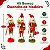 Kit Boneco Duendes de Madeira - Vermelho e Verde - 12cm - 3 unidades - Rizzo - Imagem 2
