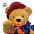 Cenário De Natal - Urso com Som e Luz - 26x26x34,5cm - 1 unidade - Rizzo - Imagem 4