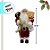 Papai Noel Decorativo em Pé com Saco de Presentes e Urso - Vermelho e Dourado - 30cm - 1 unidade - Rizzo - Imagem 2