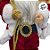 Papai Noel Decorativo em Pé com Saco de Presentes e Urso - Vermelho e Dourado - 30cm - 1 unidade - Rizzo - Imagem 5