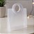 Sacola Transparente Fosca PVC com Alça Redonda de Couro Branco - 18,5x16x8cm  - 10 unidades - Rizzo - Imagem 1
